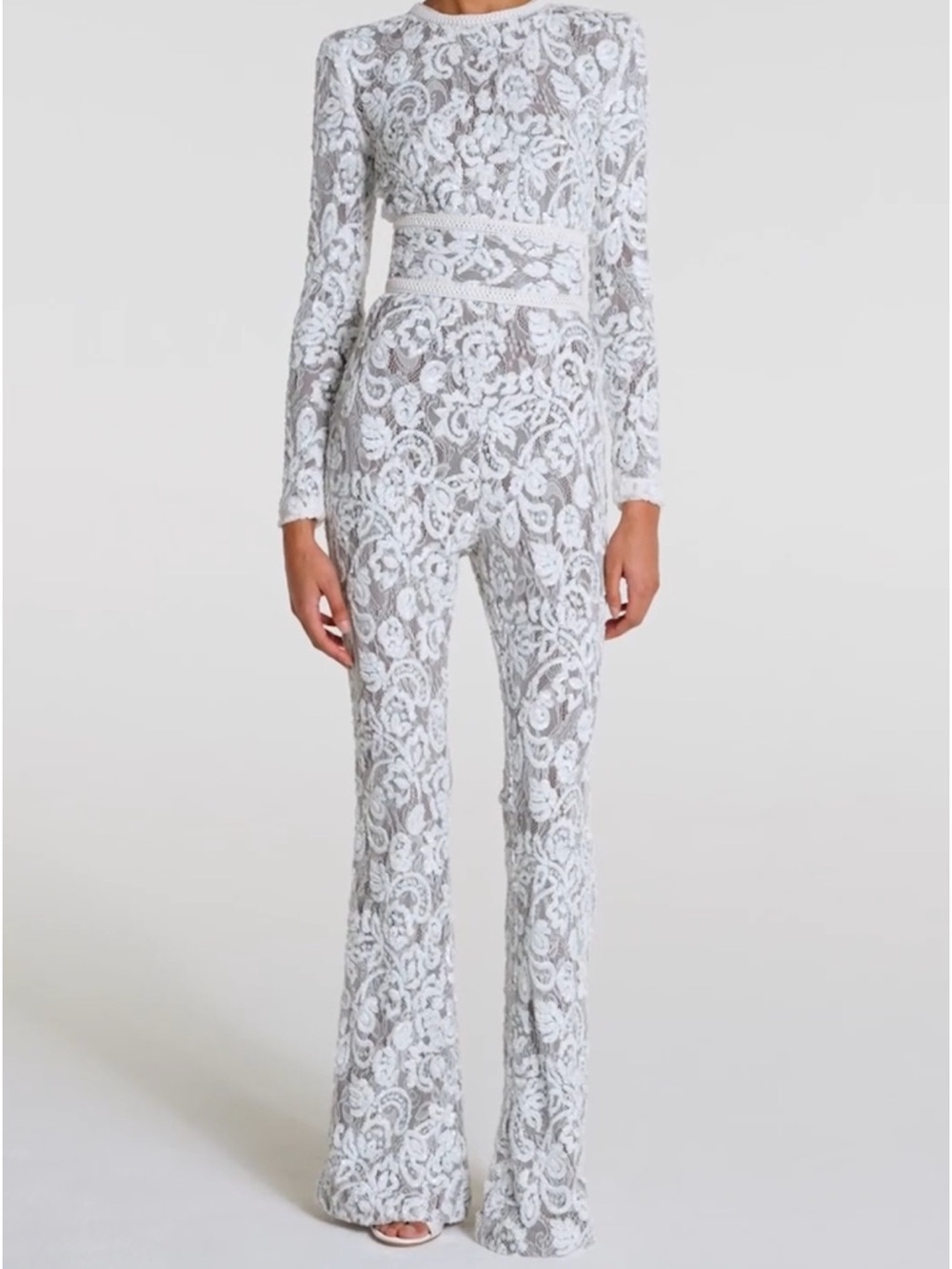 New Nadine Merabi Bella Lace Jumpsuit - Picture 3 of 8